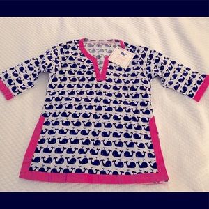 Pottery barn whale swim cover up